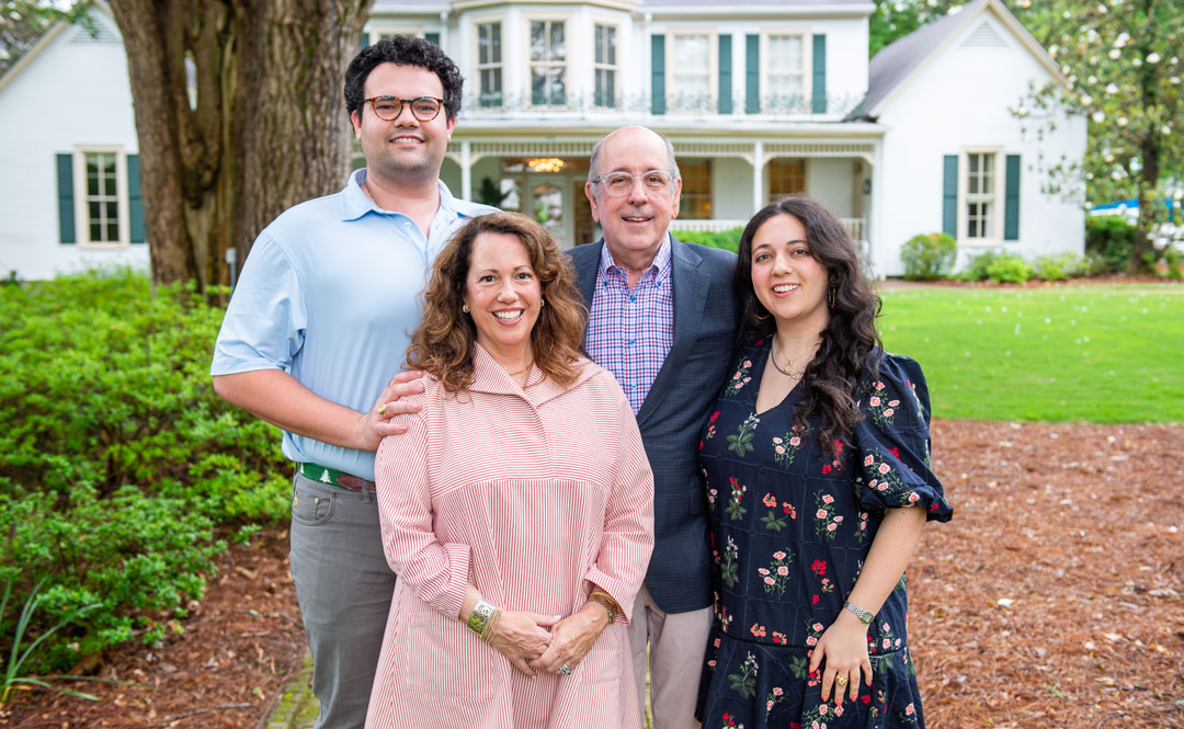With a $100,000 gift, Gabriella and Marshall St. Amant (middle) have established two endowments. With them are their children, Marshall (left) and Bella (right). 