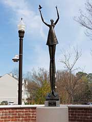 In October 2023, the City Hall Pocket Park was opened in Oxford, another example of Robyn Tannehill’s support of green spaces and public art. Artist Tom Corbin’s Aurora VII statue is a feature of the City Hall Pocket Park.